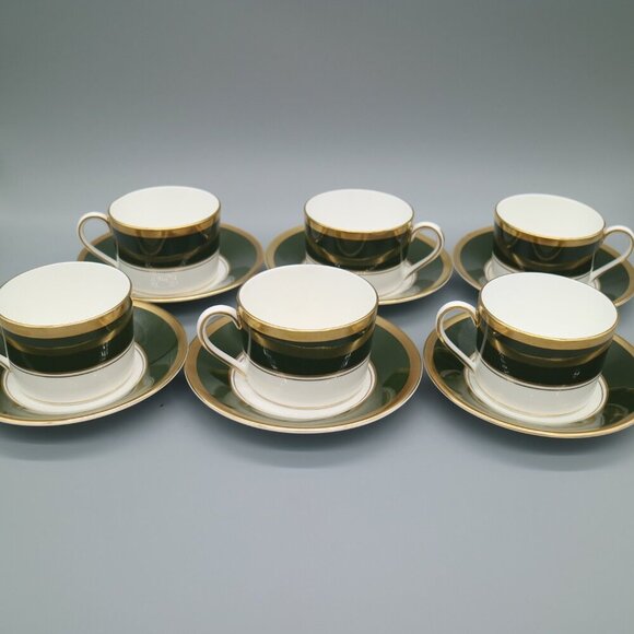 Vintage Coalport Fine Bone China "Ventura" Teacup & Saucer (Sets of 6) - Picture 6 of 7